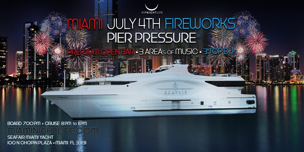 July 4th Miami Fireworks Yacht Party Cruise