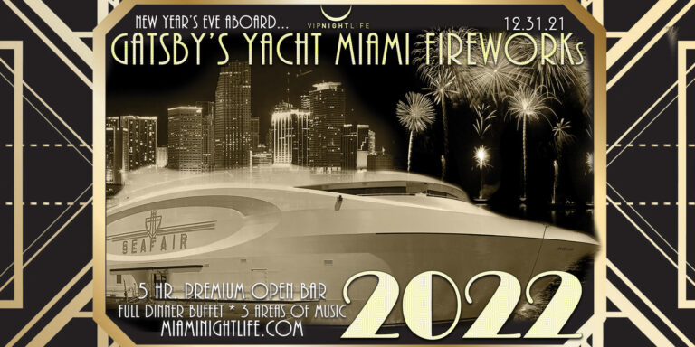 New Year&#039;s Eve 2022 Miami Fireworks Party Cruise - Seafair Mega Yacht - Ft Lauderdale